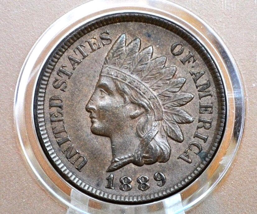 1889 Indian Head Penny - Choose by Grade / Condition - 1889 Indian Head Cent - US One Penny 1889