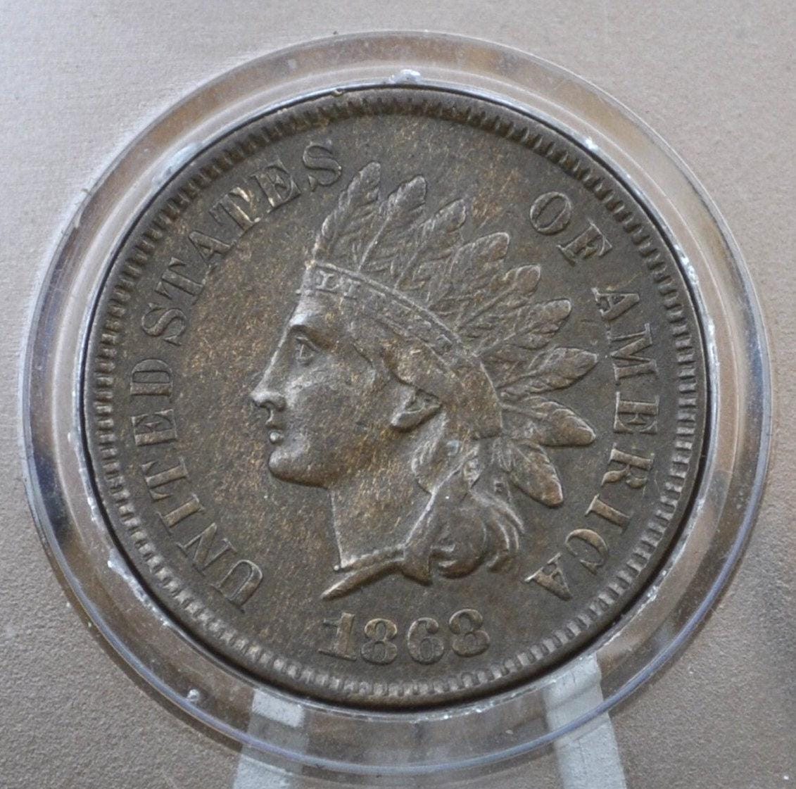 1868 Indian Head Penny - Choose by Grade / Condition, Choose by Grade - Rarer Date - Civil War Era Coin - 1868 Cent