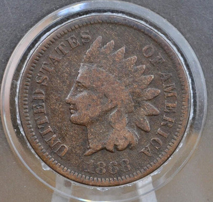 1868 Indian Head Penny - Choose by Grade / Condition, Choose by Grade - Rarer Date - Civil War Era Coin - 1868 Cent
