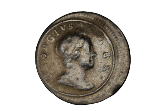 1720 Great Britain George I Halfpenny Error 10% Off-Center Strike - Rare 1720 George I Halfpenny 10 Off-Center Error Strike