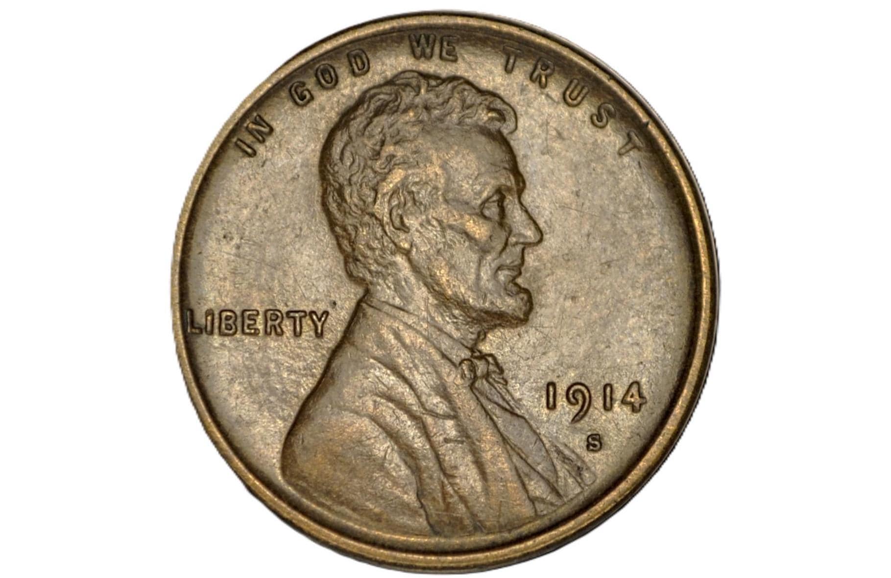 1914 P,S Wheat Penny - Choose by Mint & Grade - Wheat Ear Cent - World War I Era Coin - Lincoln Cent