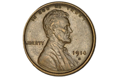1914 P,S Wheat Penny - Choose by Mint & Grade - Wheat Ear Cent - World War I Era Coin - Lincoln Cent