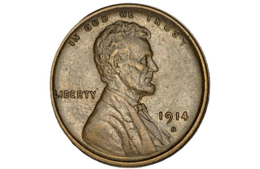 1914 P,S Wheat Penny - Choose by Mint & Grade - Wheat Ear Cent - World War I Era Coin - Lincoln Cent
