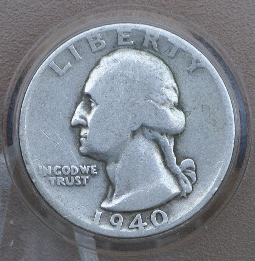 1940 P,D,S Washington Silver Quarter - Choose by Grade & Mint - Washington Quarter 1940S Silver Quarter 1940D Quarter 1940 Quarter 1940 S