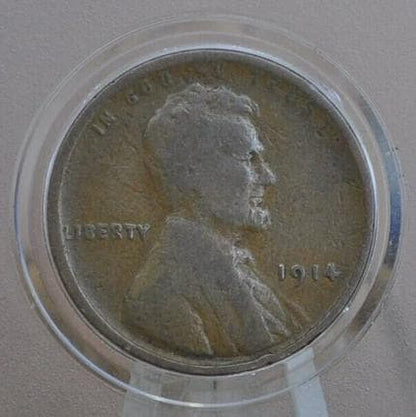 1914 P,S Wheat Penny - Choose by Mint & Grade - Wheat Ear Cent - World War I Era Coin - Lincoln Cent