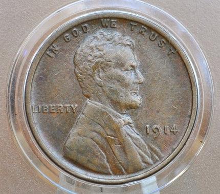 1914 P,S Wheat Penny - Choose by Mint & Grade - Wheat Ear Cent - World War I Era Coin - Lincoln Cent
