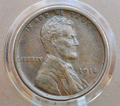 1914 P,S Wheat Penny - Choose by Mint & Grade - Wheat Ear Cent - World War I Era Coin - Lincoln Cent