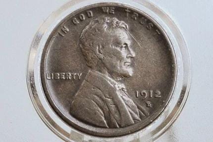 1912 P,D,S Wheat Penny - Choose by Mint and Grade - Lincoln Wheat Ear Cent - Semi Key Date - WWI Era Coin