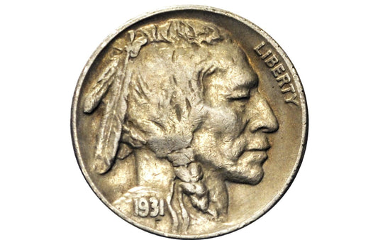 1931-S Buffalo Nickel - VF (Very Fine) Grade / Condition - Semi-Key Date - Excellent Grade - San Francisco Mint - Indian Head Nickel 1931 S