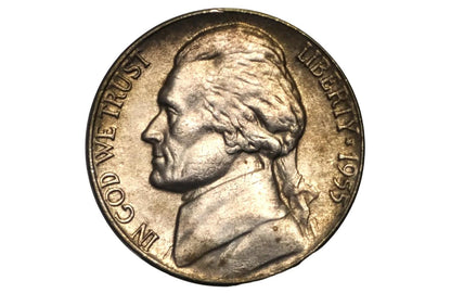 1955 Jefferson Nickel - Choose By Grade, F-Bu (Fine To Uncirculated) Grades - 1955 P Nickel Jefferson 1955 P Philadelphia Mint Nickel 1955 P