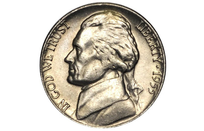 1955 D Jefferson Nickel - Great Condition - 1955 D Nickel - Denver Mint Nickel 1955
