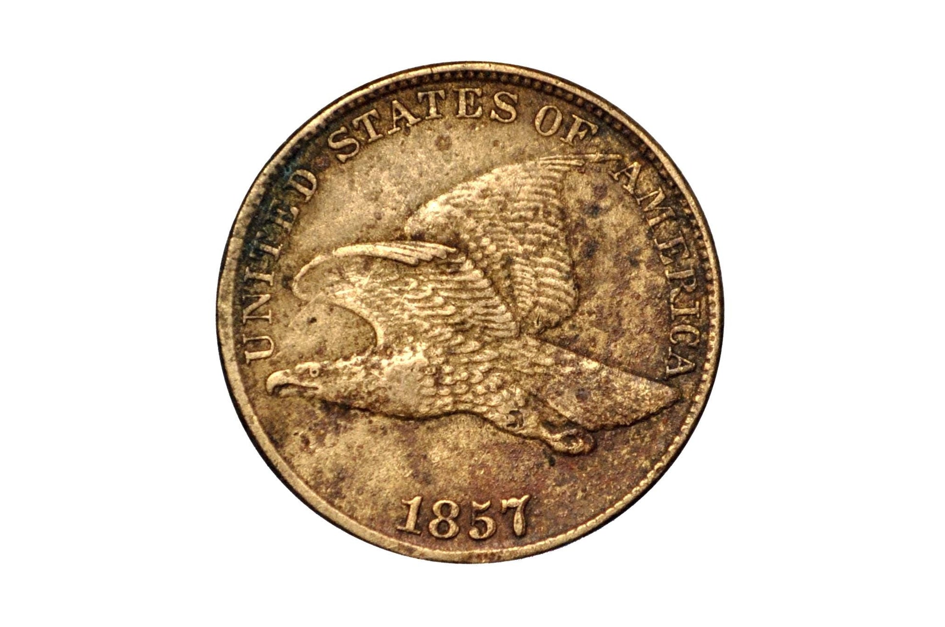 1857 Flying Eagle Penny - XF+ Detail, Cleaned - Rare Penny Type - Two years of production - 1857 Cent - Low Price Due to Cleaning