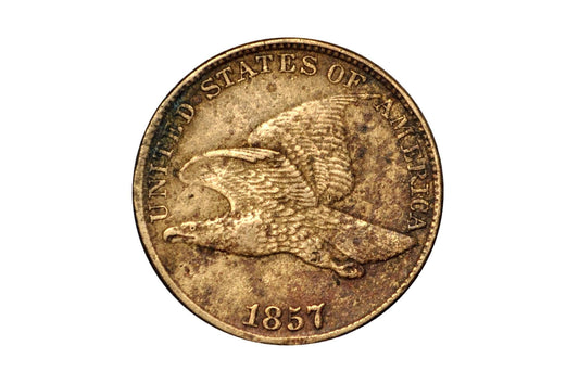 1857 Flying Eagle Penny - XF+ Detail, Cleaned - Rare Penny Type - Two years of production - 1857 Cent - Low Price Due to Cleaning