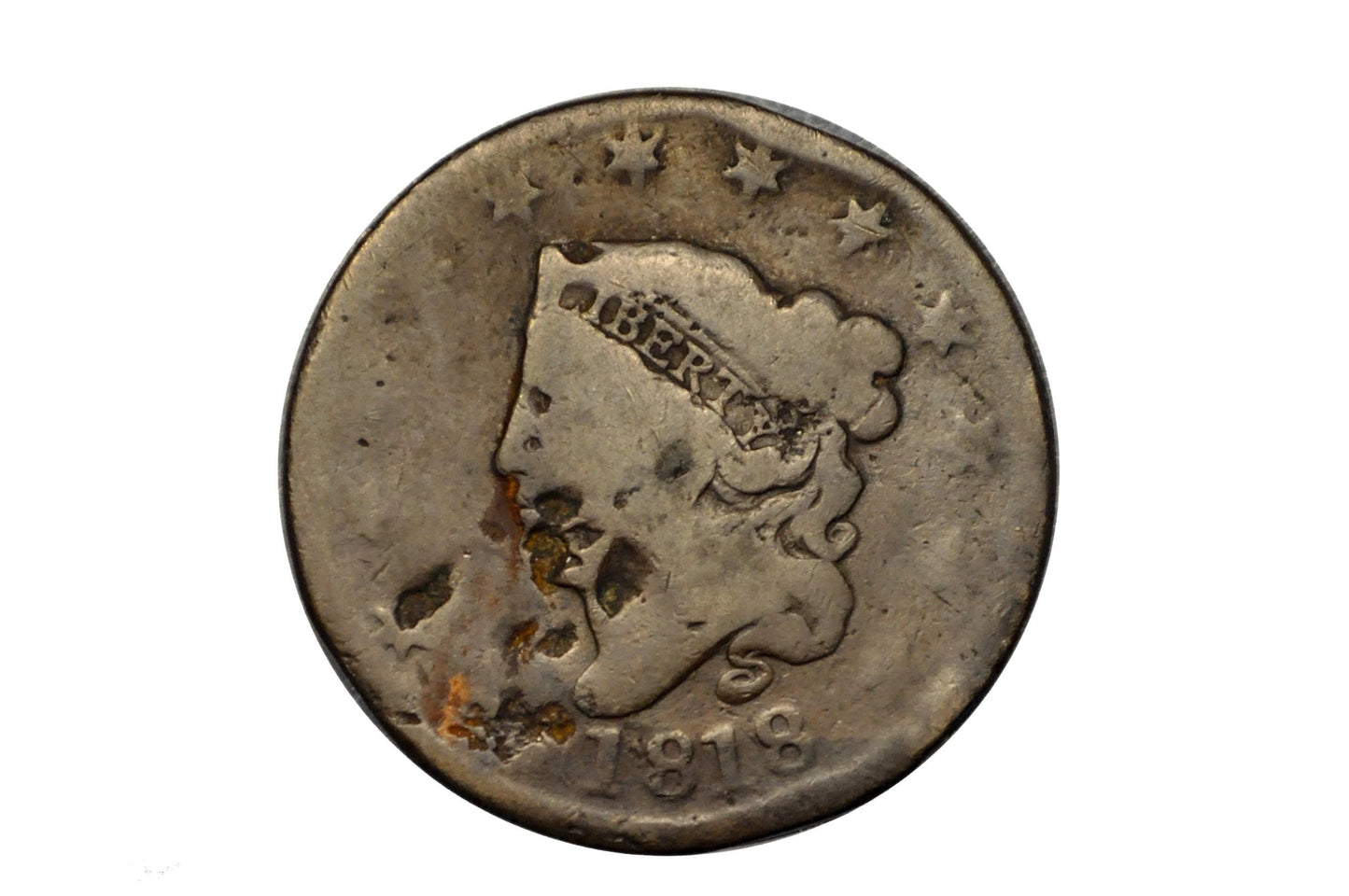 1818 Matron Head Large Cent - Choose by Condition / Grade - US Large Cent 1818 Coronet Liberty Head Cent - 1818 US Cent