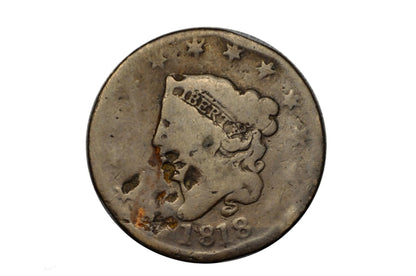 1818 Matron Head Large Cent - Choose by Condition / Grade - US Large Cent 1818 Coronet Liberty Head Cent - 1818 US Cent
