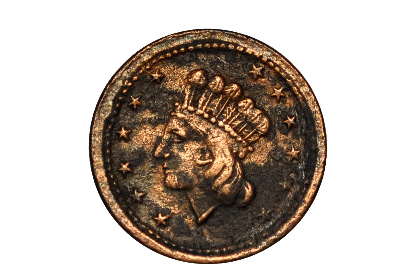 1864 Civil War Token - Union For Ever - XF (Extremely Fine) Condition - Indian Head 1864 Civil War Tokens