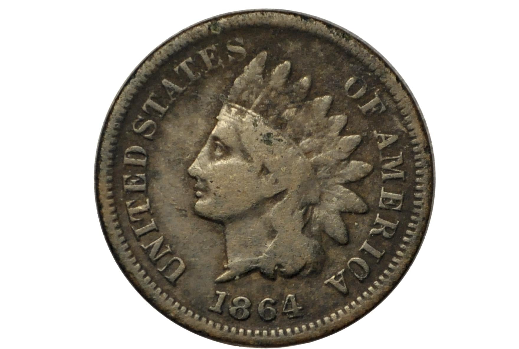 1864-L Indian Head Penny Bronze - Fine Details, Prior Corrosion - 1864 L Cent - Bronze Variety, L - Incredible Obverse, Affordable Coin