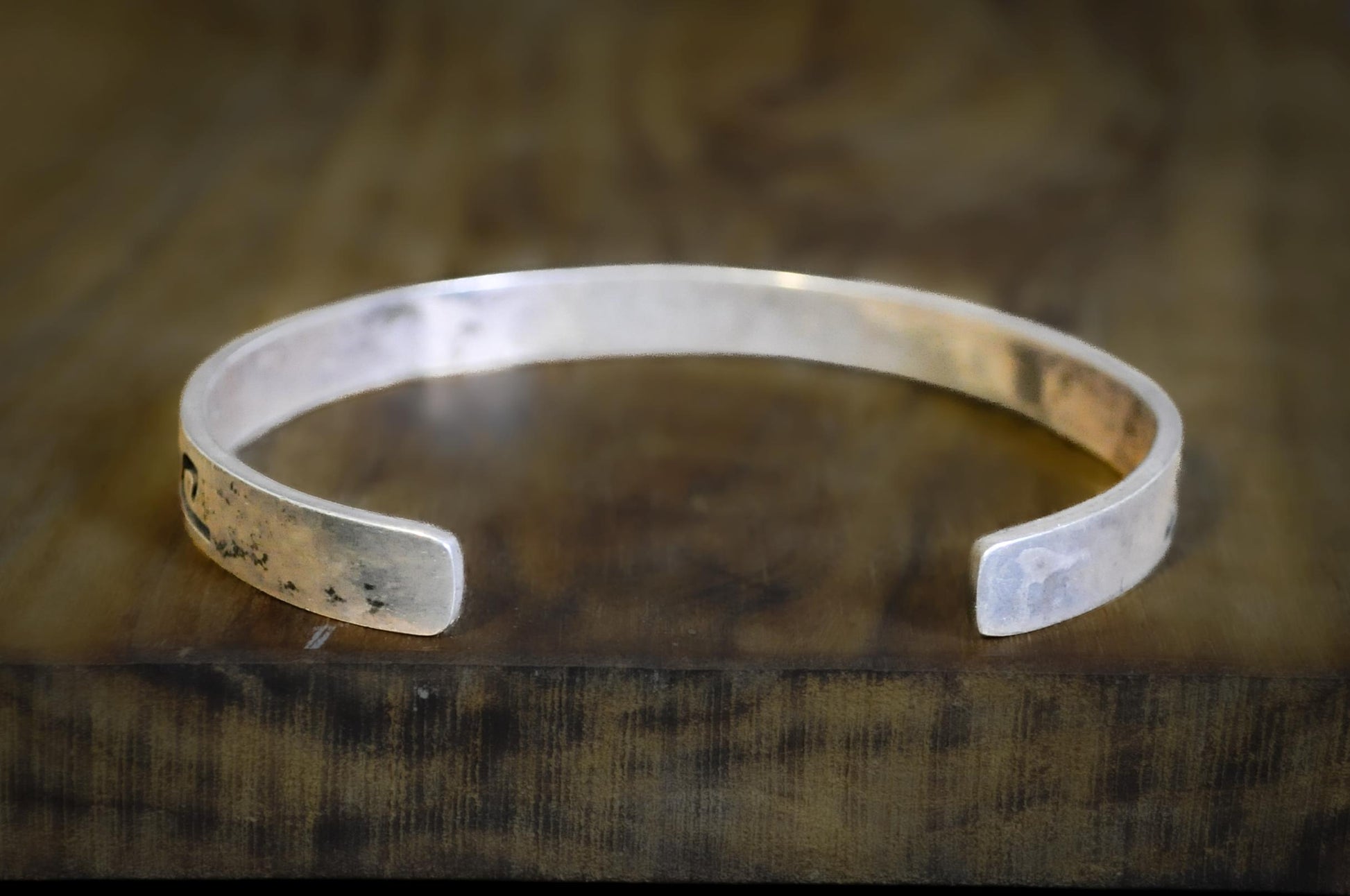 Native American Sterling Silver Wave Overlay Thin Cuff - Navajo Style Water Waves Sterling Silver Turtle Hallmark Bracelet
