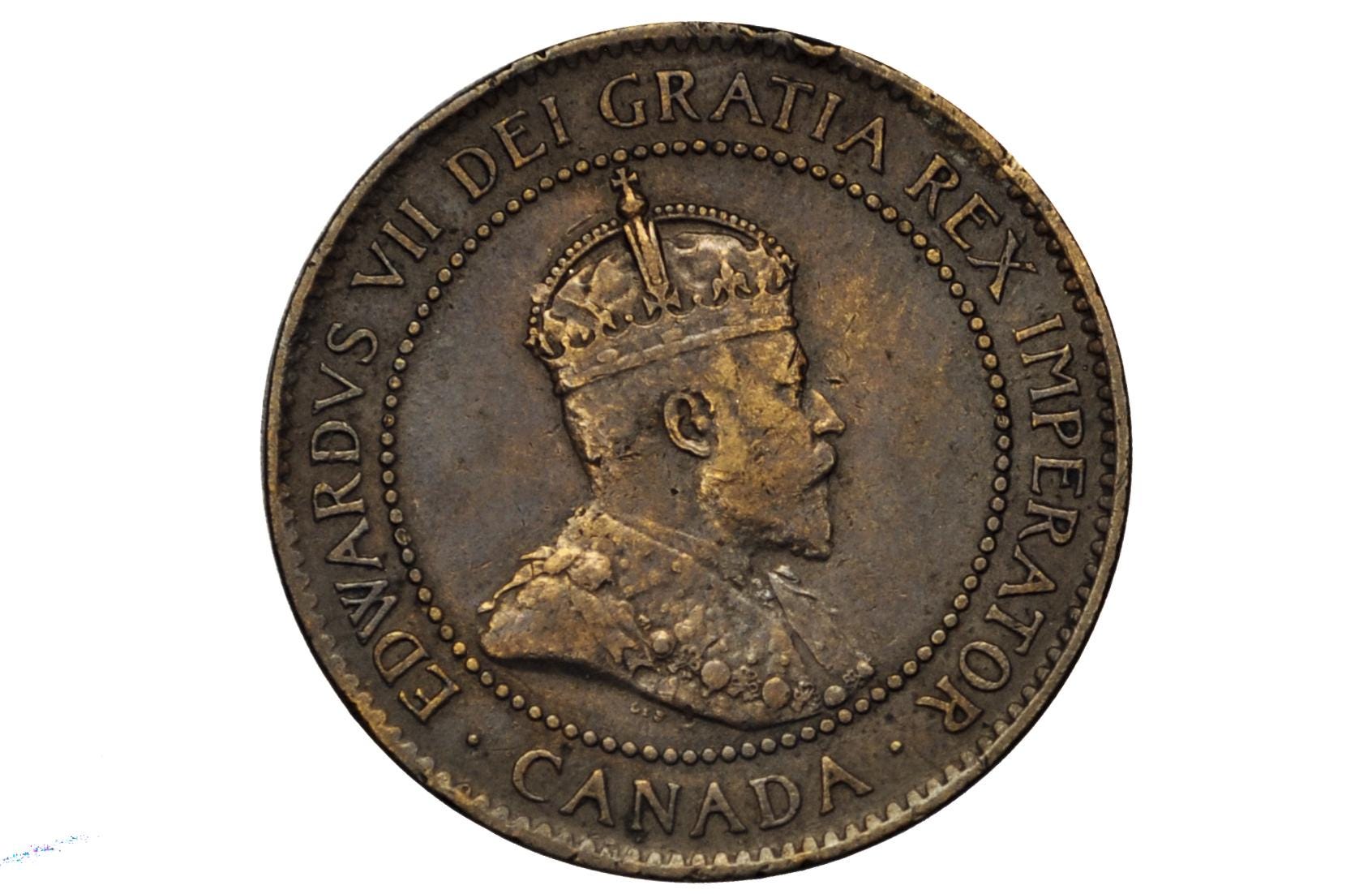 1904 Canadian Large Cent - AU (About Uncirculated) Grade / Condition - King George V - One Cent Canada 1904 Large Cent - 1904 Large Penny