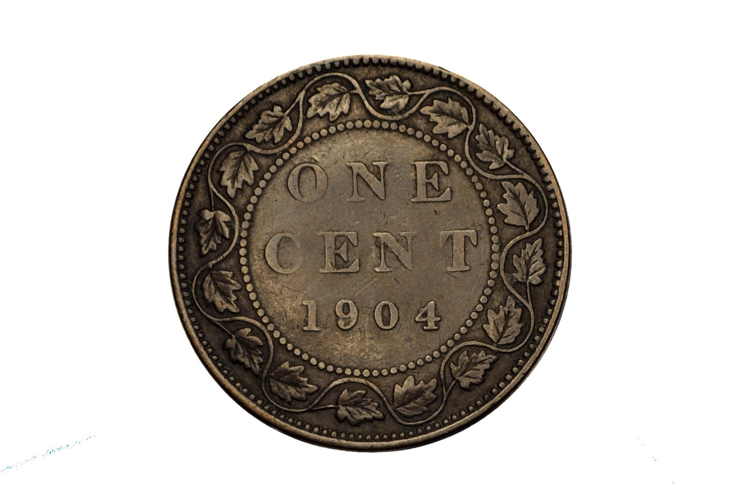 1904 Canadian Large Cent - AU (About Uncirculated) Grade / Condition - King George V - One Cent Canada 1904 Large Cent - 1904 Large Penny