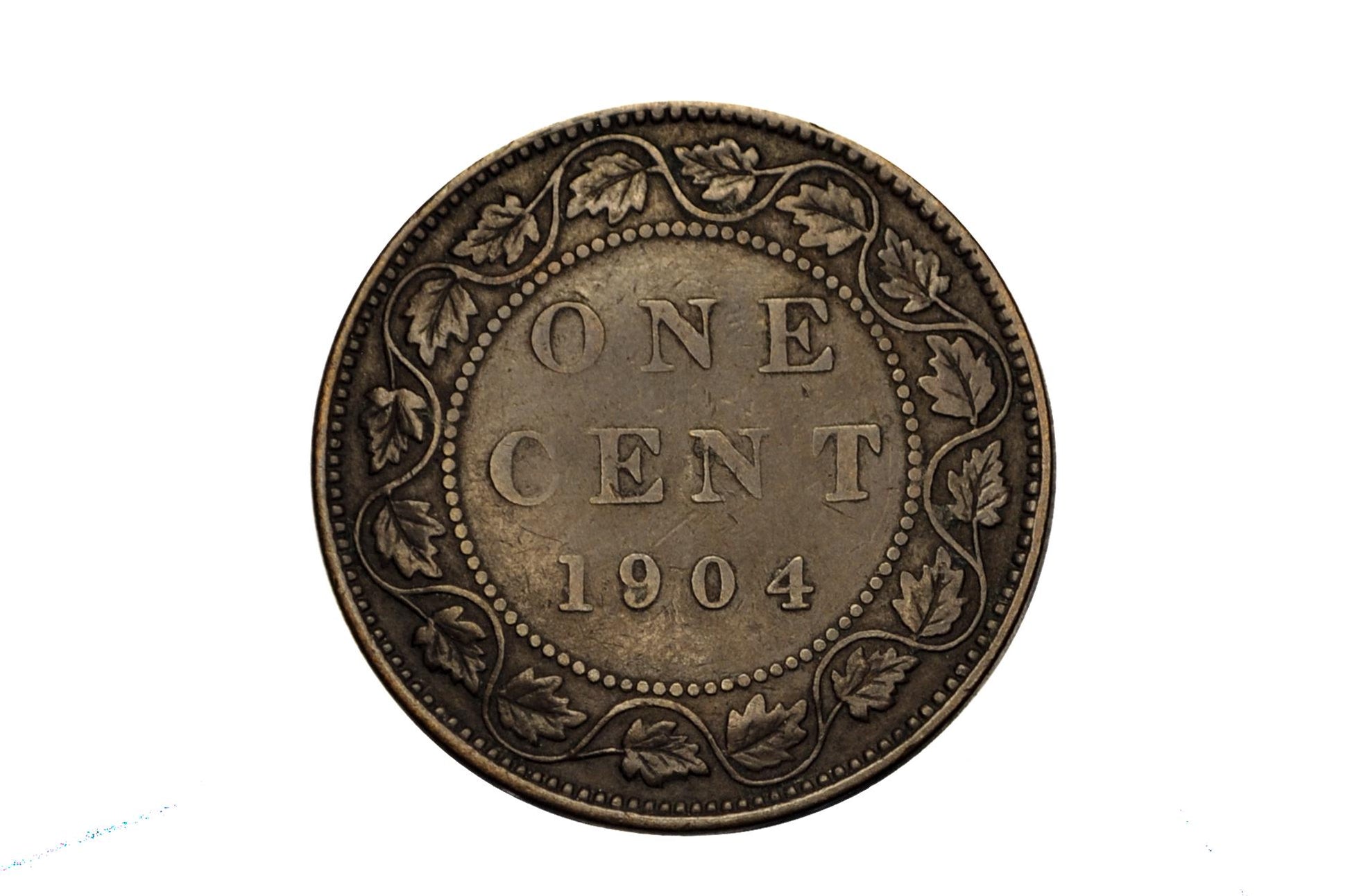 1904 Canadian Large Cent - AU (About Uncirculated) Grade / Condition - King George V - One Cent Canada 1904 Large Cent - 1904 Large Penny