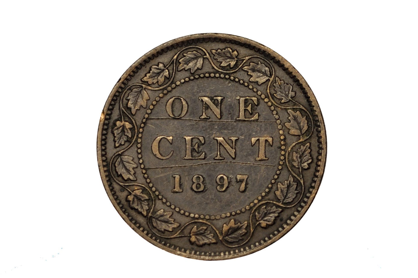 1897 Canadian One Cent - XF (Extremely Fine) Condition - Queen Victoria - One Cent Canada 1897 Large Cent - 1897 Large Cent