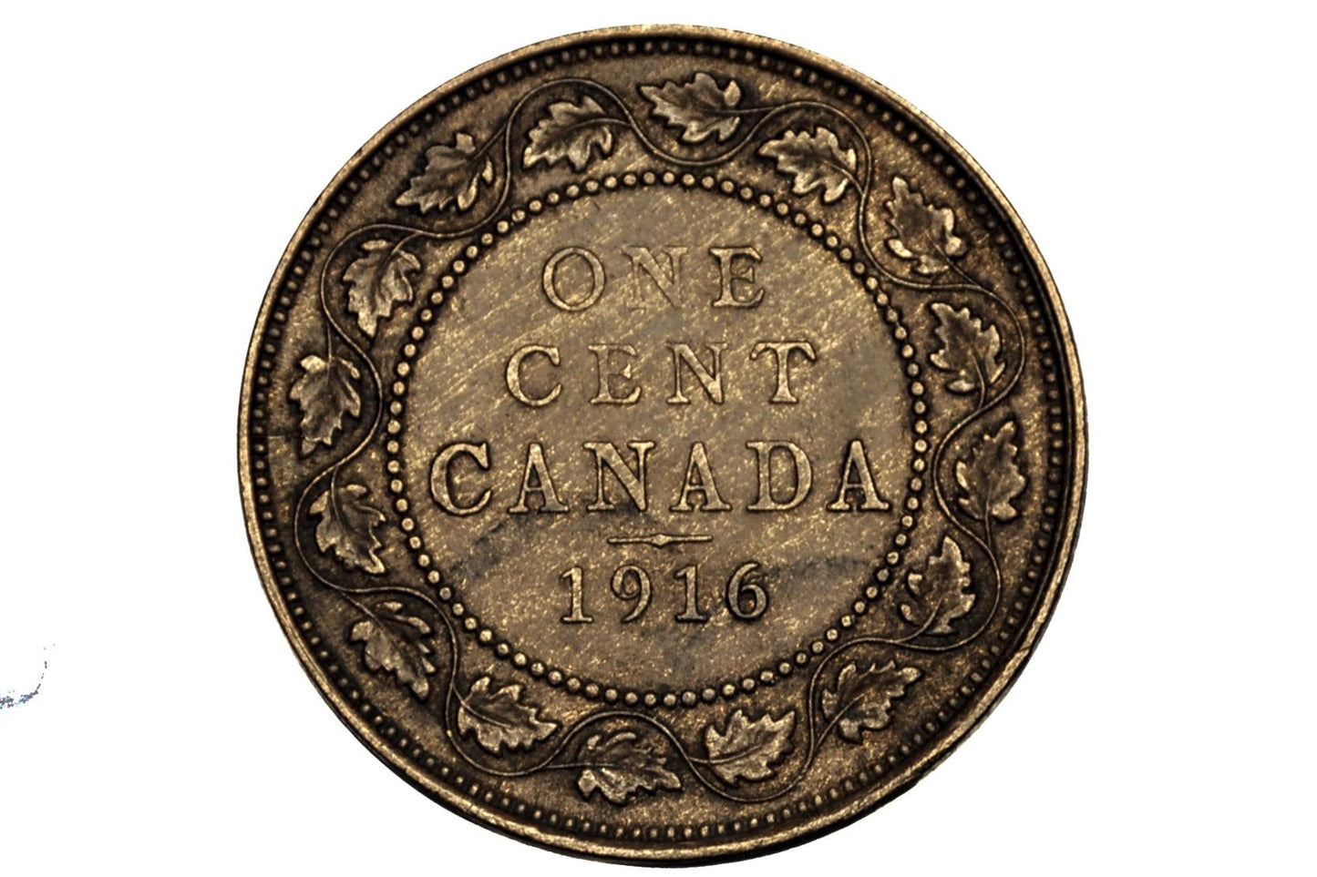 1916 Canadian Large Cent - VF-XF (Very to Extra Fine) Grade / Condition - King George V - One Cent Canada 1916 Large Cent - 1916 Large Cent