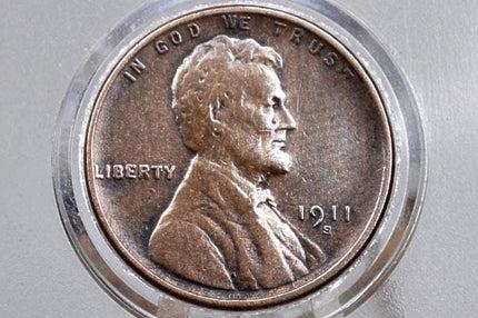 1911 P,D,S Wheat Penny - Choose By Grade - Rarer Date! -Wheat Ear Cent - Denver, Philadelphia, San Francisco