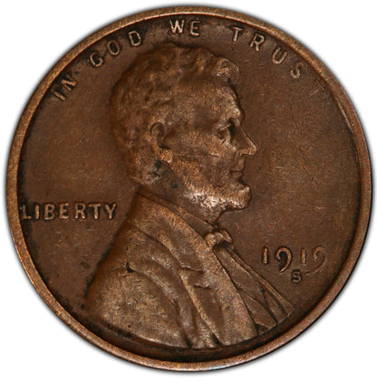 1919 P,D,S Wheat Penny - Choose by Mint and Condition - Wheat Ear Cent - Philadelphia Denver San Francisco - Lincoln