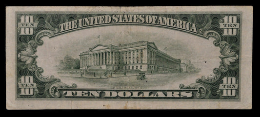 1950-B Federal Reserve 10 Dollar Star Note - Chicago (G) Issue - Choice Very Fine (Vf+) - 1950B Ten Dollar Green Seal Star Note - Fr#2012-G*