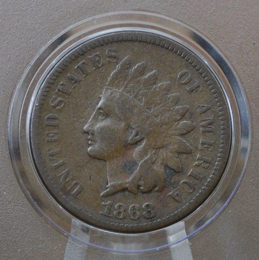 1868 Indian Head Penny - Choose by Grade / Condition, Choose by Grade - Rarer Date - Civil War Era Coin - 1868 Cent