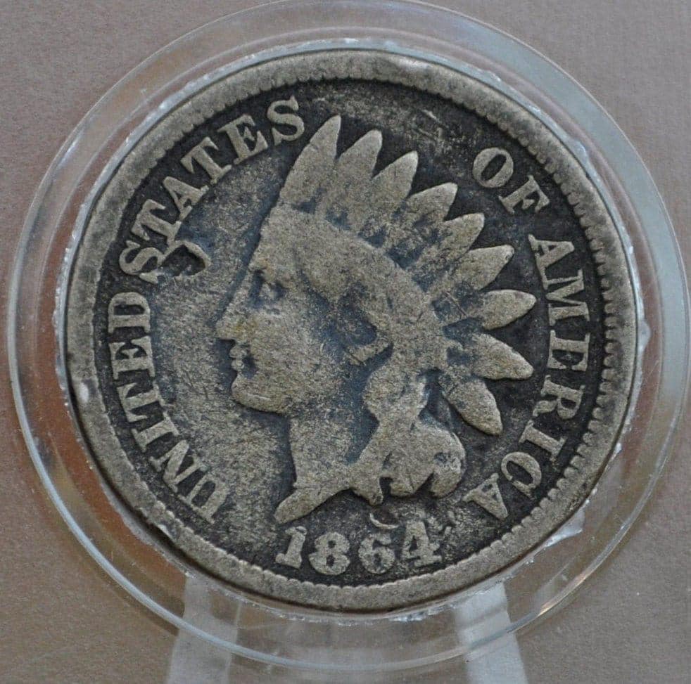 1864 Cupronickel Indian Head Penny - Choose by Grade - Good Early Date - Civil War Era - 1864 Copper Nickel Variety 1864