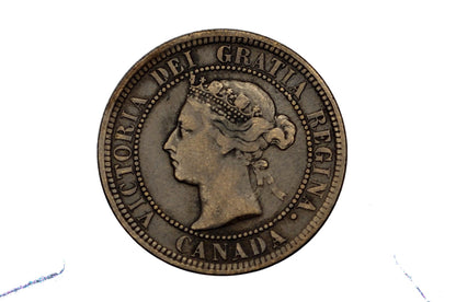 1892 Canadian One Cent - XF (Extremely Fine) Condition - Queen Victoria - 1892 Large Cent - 1892 Penny Canada 1 Cent 1892