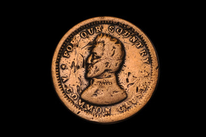 1862 - 1865 Civil War Token - Common Cause - Now and For Ever - For Our Country - Lower Grade / Worn Condition - Civil War Token / Coin