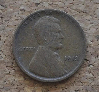 1913 P,D,S Wheat Penny - Choose by Mint & Grade - Lincoln Wheat Ear Cent - Semi Key Date - Philadelphia Denver San Francisco