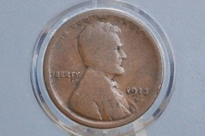 1913 P,D,S Wheat Penny - Choose by Mint & Grade - Lincoln Wheat Ear Cent - Semi Key Date - Philadelphia Denver San Francisco