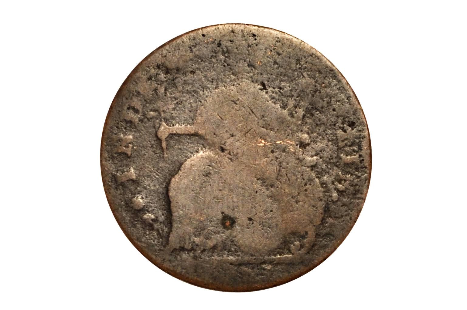 1787 Connecticut Half Penny - Low Grade, Low Cost - Colonial 1/2 Penny 1787 State of Connecticut - Auctori Connec, Rare