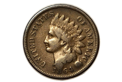 1864-L Indian Head Penny - VG - 1864 L Cent - Bronze Variety L Cent