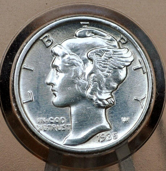 1935 Mercury Silver Dime P,D,S - Choose by Mint Mark and Grade - 1935 Silver Dime 1935 D Mercury Dime 1935 S Winged Liberty Head Dime