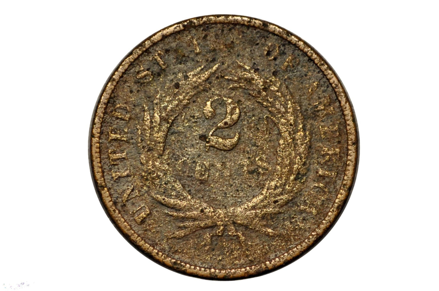 1868 Two Cent Us Coin - G-Xf (Good To Extreemly Fine) Grade / Condition - Civil War Era Coin - 1868 Us 2 Cent Coin 1868 Two Cent Piece