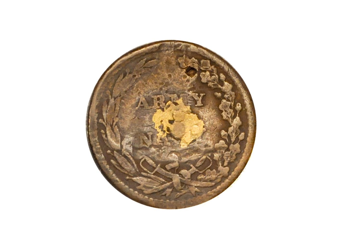 1863 Civil War Token - Army and Navy - Great Condition - Higher Grade - Civil War Tokens - The Federal Union It Must and Shall Be Preserved