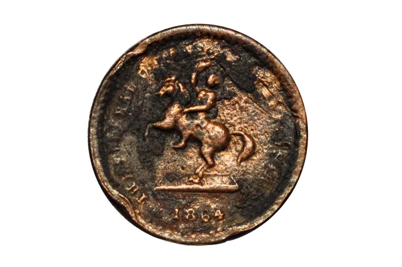 1864 Civil War Token - Union For Ever - XF (Extremely Fine) Condition - Indian Head 1864 Civil War Tokens