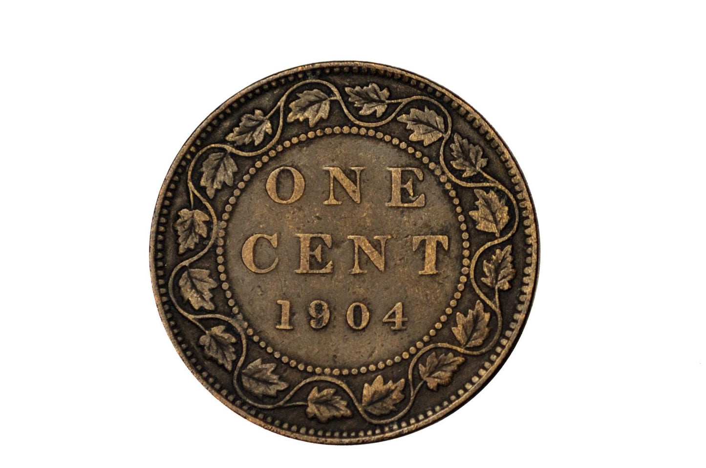 1904 Canadian Large Cent - AU (About Uncirculated) Grade / Condition - King George V - One Cent Canada 1904 Large Cent - 1904 Large Penny