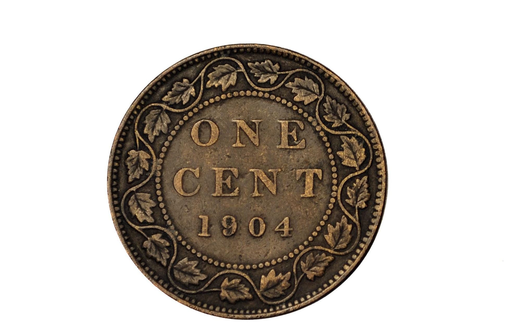 1904 Canadian Large Cent - AU (About Uncirculated) Grade / Condition - King George V - One Cent Canada 1904 Large Cent - 1904 Large Penny
