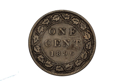 1896 Canadian Cent - VF (Very Fine) Condition - Queen Victoria - One Cent Canada 1896 Large Cent - 1896 Large Cent