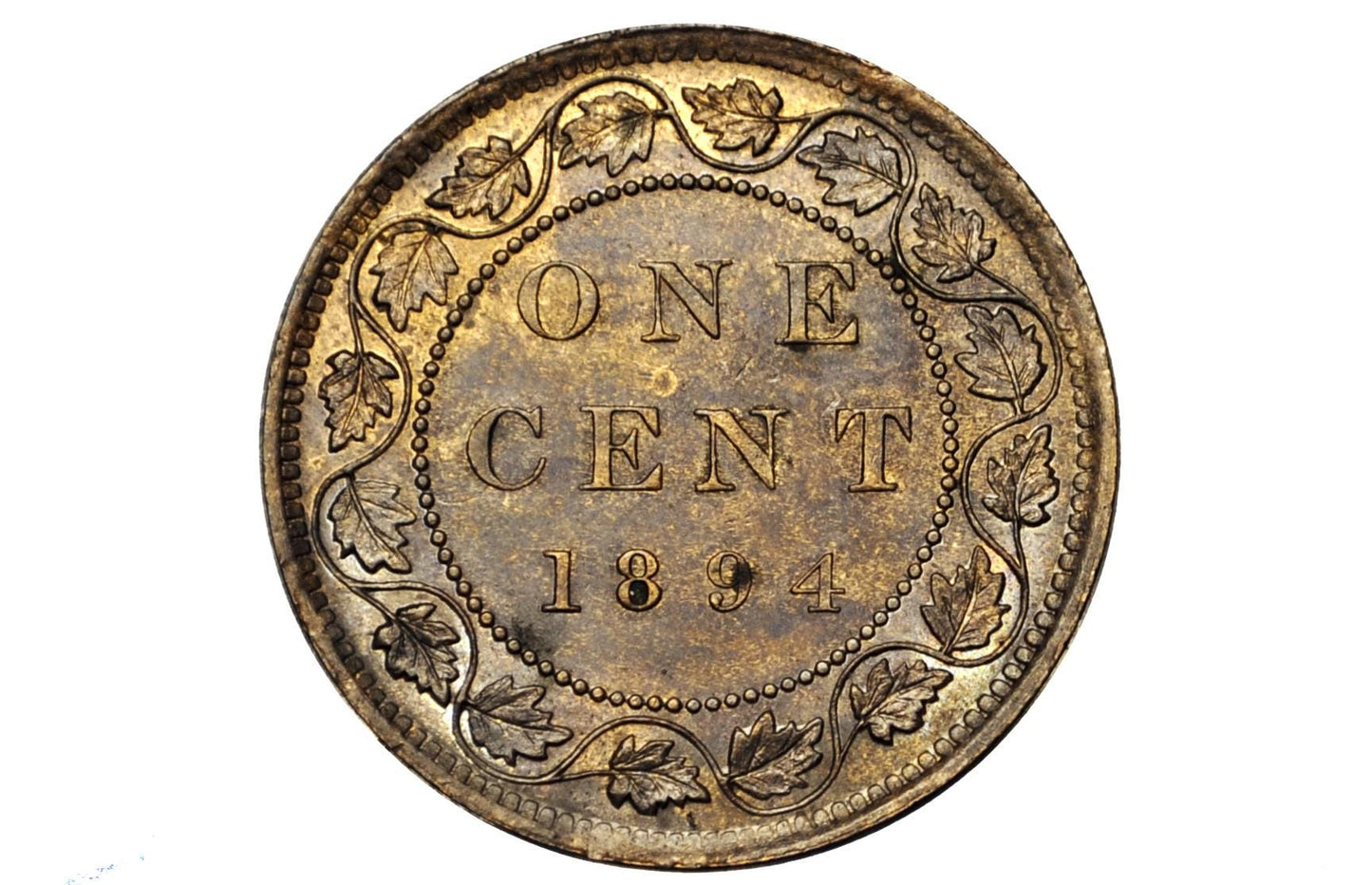 1894 Canadian Cent - XF (Extremely Fine), Great Details - 1894 Penny Canada 1 Cent 1894
