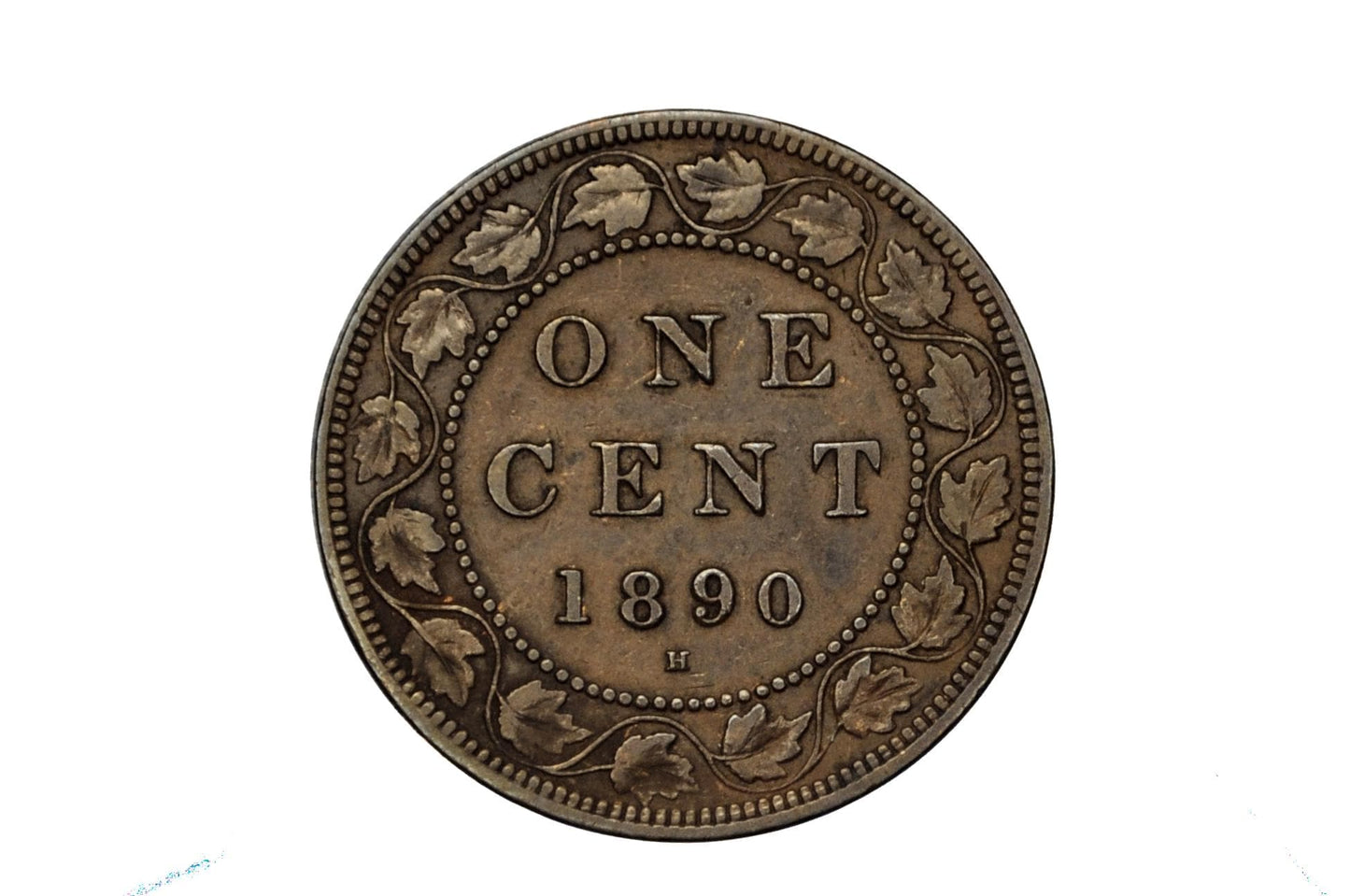 1890 Canadian Cent - Better Date, F-VF Grade / Condition - Queen Victoria - One Cent Canada 1890 Large Cent - Canada 1890 One Cent