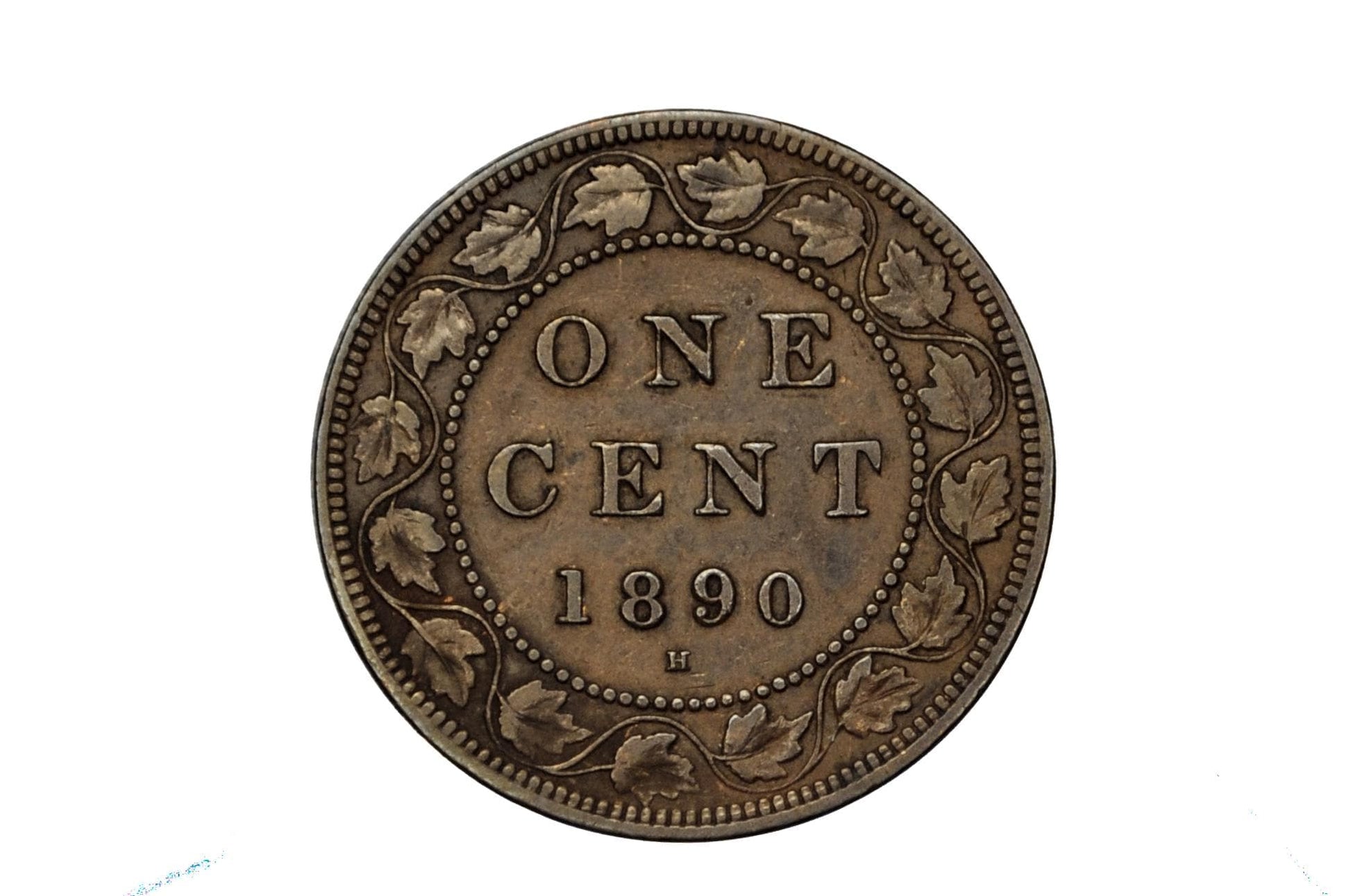 1890 Canadian Cent - Better Date, F-VF Grade / Condition - Queen Victoria - One Cent Canada 1890 Large Cent - Canada 1890 One Cent