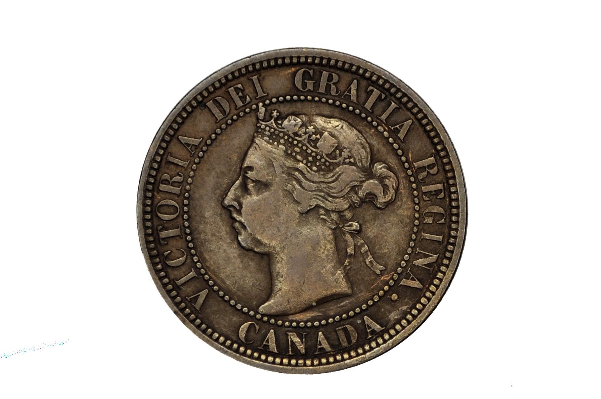 1890 Canadian Cent - Better Date, F-VF Grade / Condition - Queen Victoria - One Cent Canada 1890 Large Cent - Canada 1890 One Cent