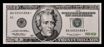1999 U.s. Low Serial Number 20 Dollar Star Note - Uncirculated (Unc) - 1999 Twenty Dollar Star Note - Fr.2085-A*